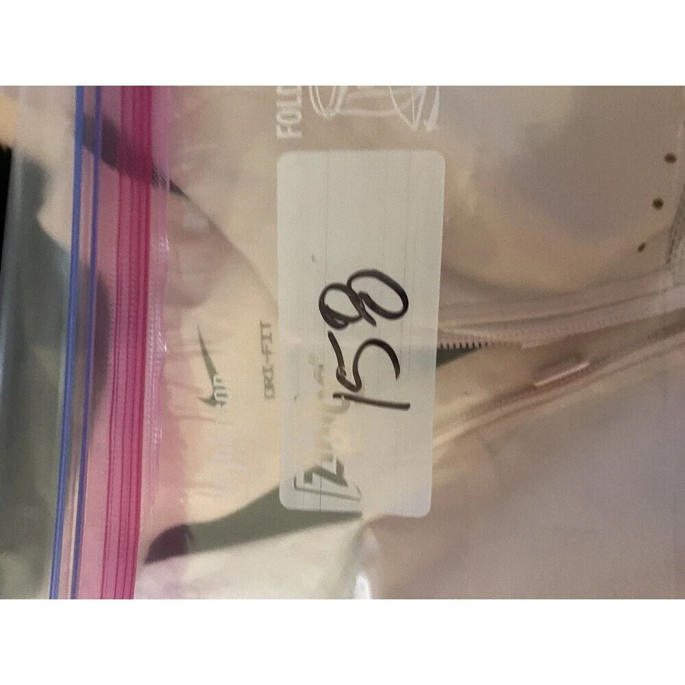 Nike Dri-FIT Alpha High-Support Padded Zip-Front Sports Pink Bra Small